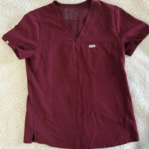 FIGS Burgundy Women’s Scrub Top